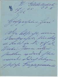 M. Berg an Dobert, 17.12.1905