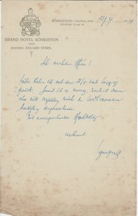 G. unbekannt an Dobert, 12.04.1914