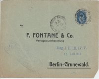 Unbekannt an F. Fontane, 15.01.1911