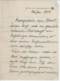 E. Frobenius, 26.01.1913