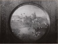 Schützenscheibe mit Ansicht der Stadt Landsberg (1923)