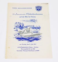Informationsbroschüre "VI. Internationales Motorbootrennen in Dessau" (1962)