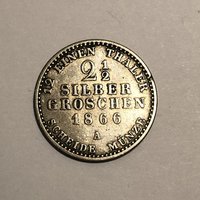 2 1/2 Silbergroschen 1866 A Scheidemünze