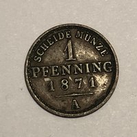 1 Pfenning 1871 A Scheidemünze