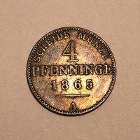 4 Pfenninge 1865 A Scheidemünze