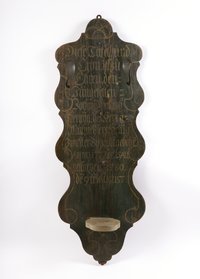 Totenkronenbrett aus Holz, 1780
