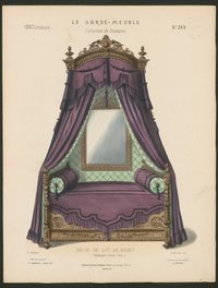 "Décor de lit de milieu / (baldaquin, vieux bois)", aus: Le Garde-meuble