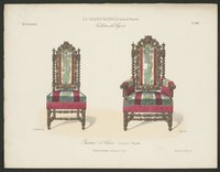 "Fauteuil et Chaise(Renaissance) Vieux bois", aus: Le Garde-meuble