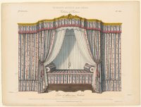 "Décor d'Alcove avec Cabinets (Galerie bois doré, et Étoffe Perse)", aus: Le Garde-meuble