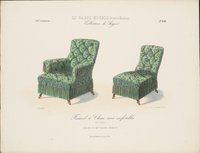 "Fauteuil et Chaise carrés confortables (Genre Anglais)", aus: Le Garde-meuble