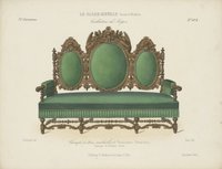 "Canapé à trois médaillons; (Vieux bois) / Fabriqué de Riballier Jeune", aus: Le Garde-meuble