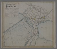 Plan der Stadt Prenzlau, um 1825