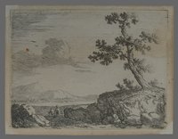 Hackert, Jakob Philipp: Landschaft auf der Insel Rügen mit zwei Wanderern, wohl 1763