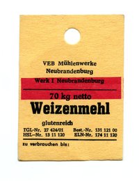 VEB Mühlenwerke Neubrandenburg Weizenmehl