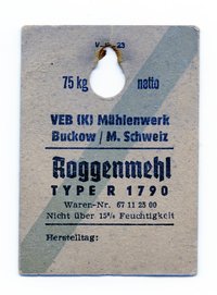 VEB (K) Buckow Roggenmehl