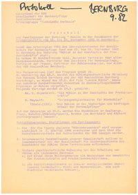 Protokoll AG Technische Denkmale - Tagung Bernburg 1982
