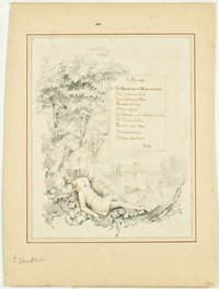 Kalligraphie und Randzeichnung zu dem Gedicht: Gesang der Elfen (1780)