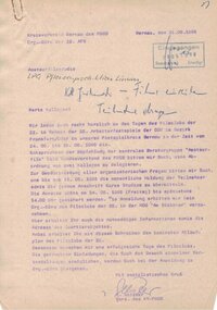 Einladung Arbeiterfestspiele der DDR