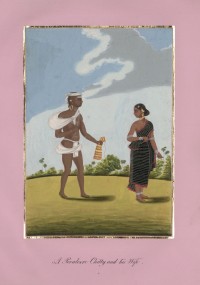 Company School Maler - Ein Poovaloor-Chettiar und seine Frau