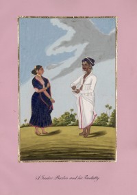 Company School Maler - Ein Hindu-Barbier und seine Frau
