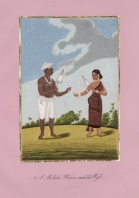 Company School Maler - Ein Spinner von der Malabarküste und seine Frau