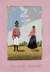Company School Maler - Ein Soldat des Raja von Tanjore und seine Frau