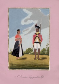 Company School Maler - Ein indischer Grenadier und seine Frau