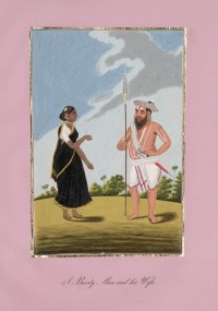 Company School Maler - Ein Maratha-Krieger und seine Frau