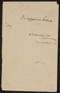 Operndichtung: Die Ägyptische Helena; Brief: Kowarzik an Hofmannsthal