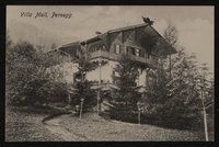Ansichtskarte von Max Mell an Hofmannsthal mit Ansicht der Villa Mell in Pernegg