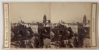Stereobild, Adolphe Braun, Frankfurt a. M., No. 3525, Brücke von Sachsenhausen und Dom, ca. 1865.