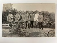 Ludwig Schmidt, Foto einer Gruppe unbekannter französischer Kriegsgefangener/Offiziere, Friedberg 1914-1918