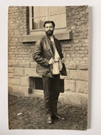 Ludwig Schmidt, Foto eines unbekannten französischen Kriegsgefangenen/Offiziers, Friedberg 1914-1918