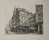 Radierung, G. Rothgeb, Frankfurt am Main, Schirn, ca. 1920