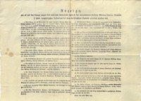 Textblatt "Anzeige, wie es mit der Trauer wegen des erfolgten Absterbens…Kaiserin Maria Louisa…" (1792)