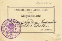 Ausweis Robert Thelen ( AERO Club)