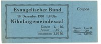 Veranstaltung des Evangelischen Bundes im Nikolaigemeindesaal Potsdam 1920