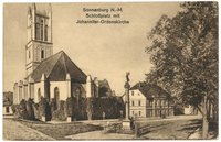 Sonnenburg (Neumark) [Słońsk]: Schlossplatz [Plac Wolności] mit Johanniter-Ordenskirche