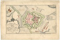 Plan der Festung Peitz 1758