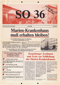 SO 36 : Der Verein SO 36 informiert; Exrablatt, 1. Mai 1989