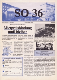 SO 36 : Der Verein SO 36 informiert; Nr. 6, Oktober 1986
