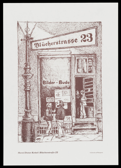 Druck des Künstlers Horst-Dieter Keitel, Titel: Blücherstraße 23