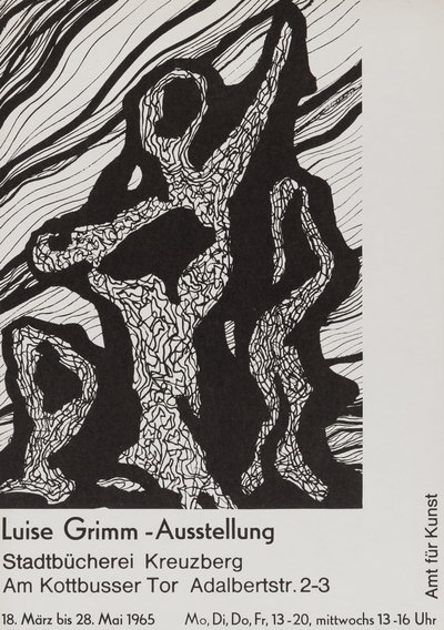 Ausstellungsplakat der Künstlerin Luise Grimm, 1965