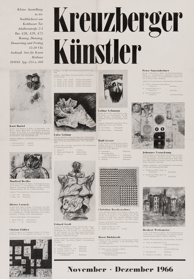 Ausstellungsplakat "Kreuzberger Künstler", 1966