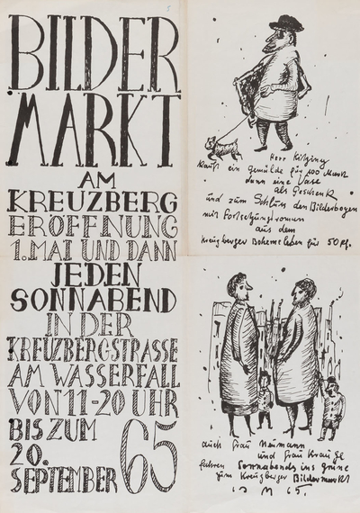 Ausstellungsplakat "Bilder-Markt am Kreuzberg", 1965