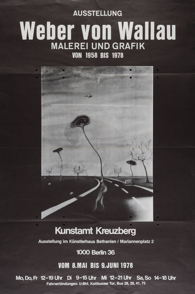Ausstellungsplakat "Malerei und Grafik" des Künstlers Weber von Wallau, 1978