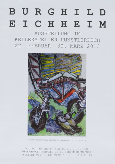 Ausstellungsplakat der Künstlerin Burghild Eichheim, 2013