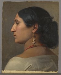 Metz, Gustav: Porträtstudie einer Italienerin, 1845-1848