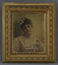 Münchener Maler: Porträt einer jungen Frau, um 1890