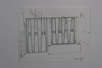 Zeichnung Zaun in Paplitz, TF